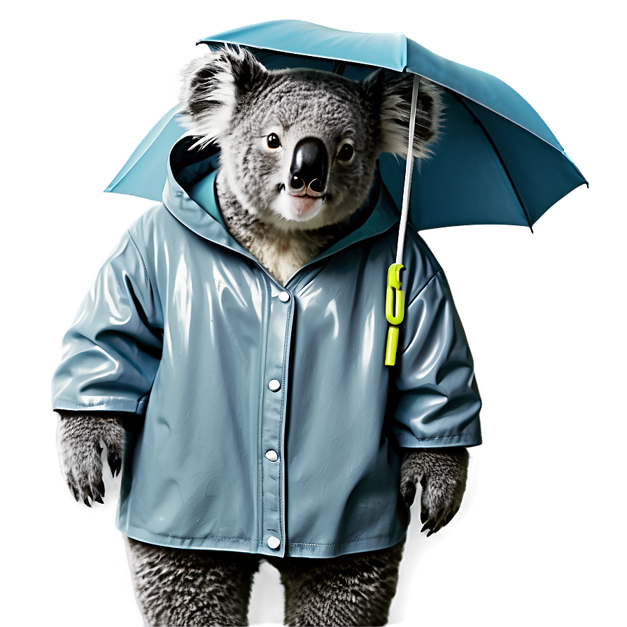 Koala In Raincoat Png Xjl PNG Image