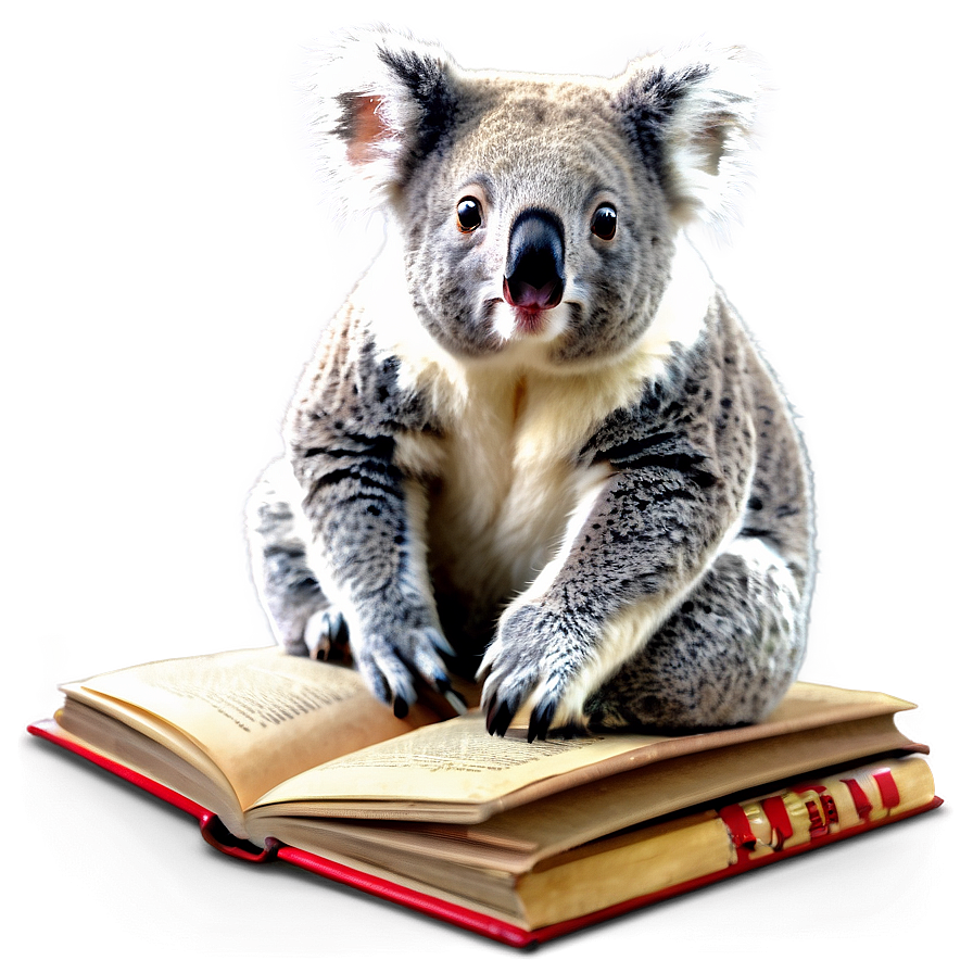 Koala Reading Book Png Pos51 PNG Image