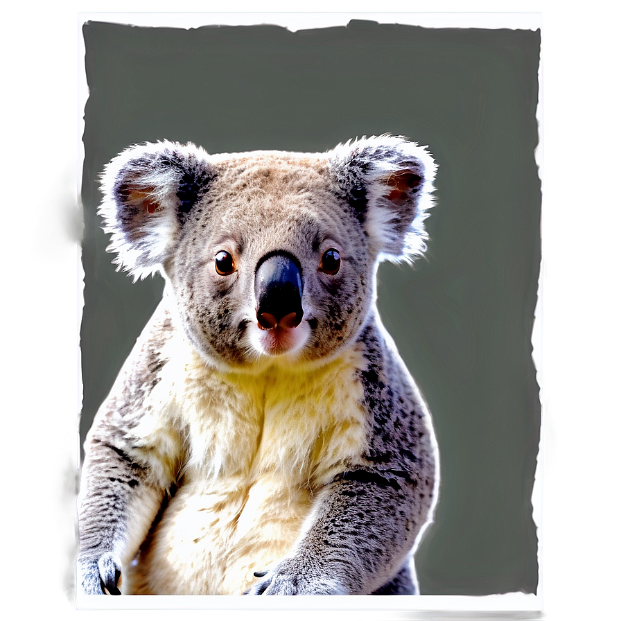 Koala With Australian Map Png Svq46 PNG Image