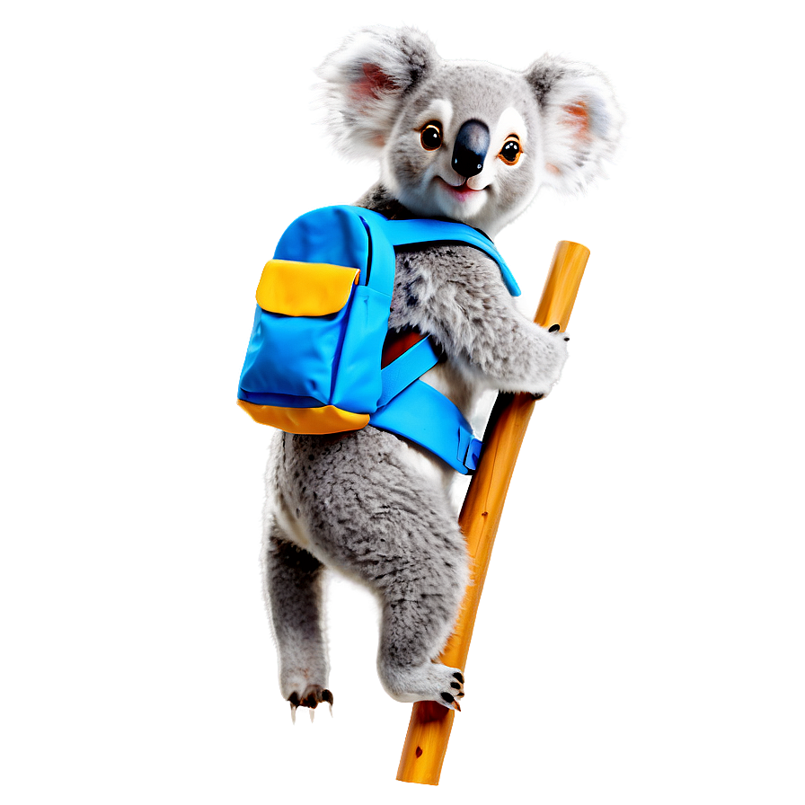 Koala With Backpack Png Edn PNG Image