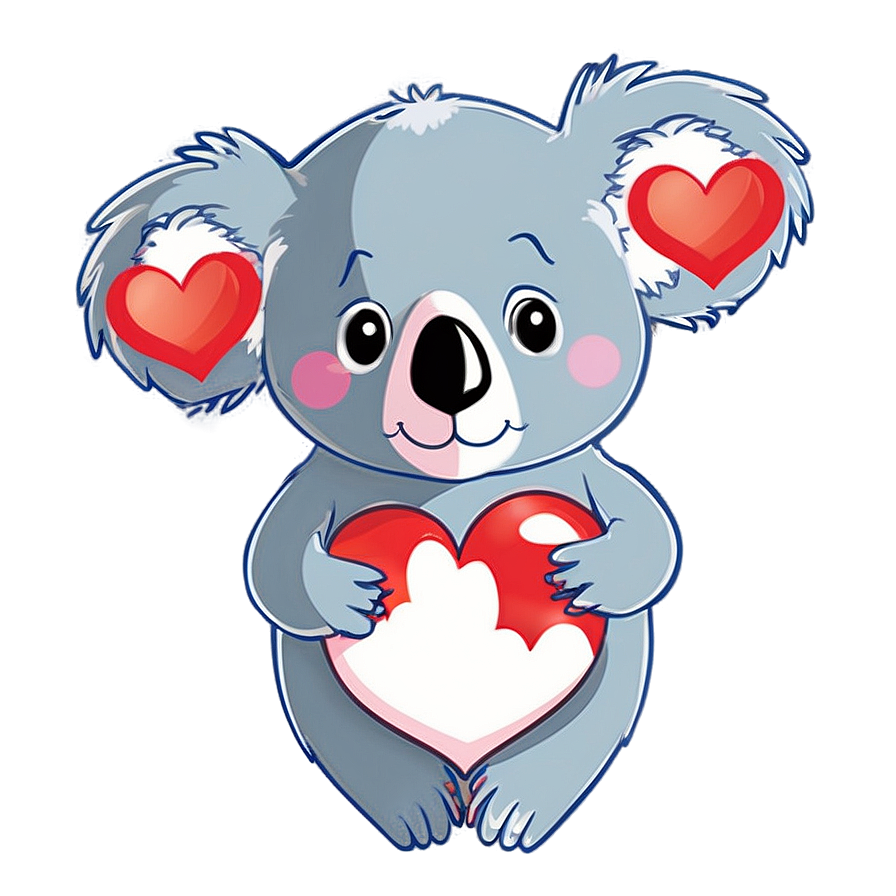 Koala With Heart Png Sqv90 PNG Image