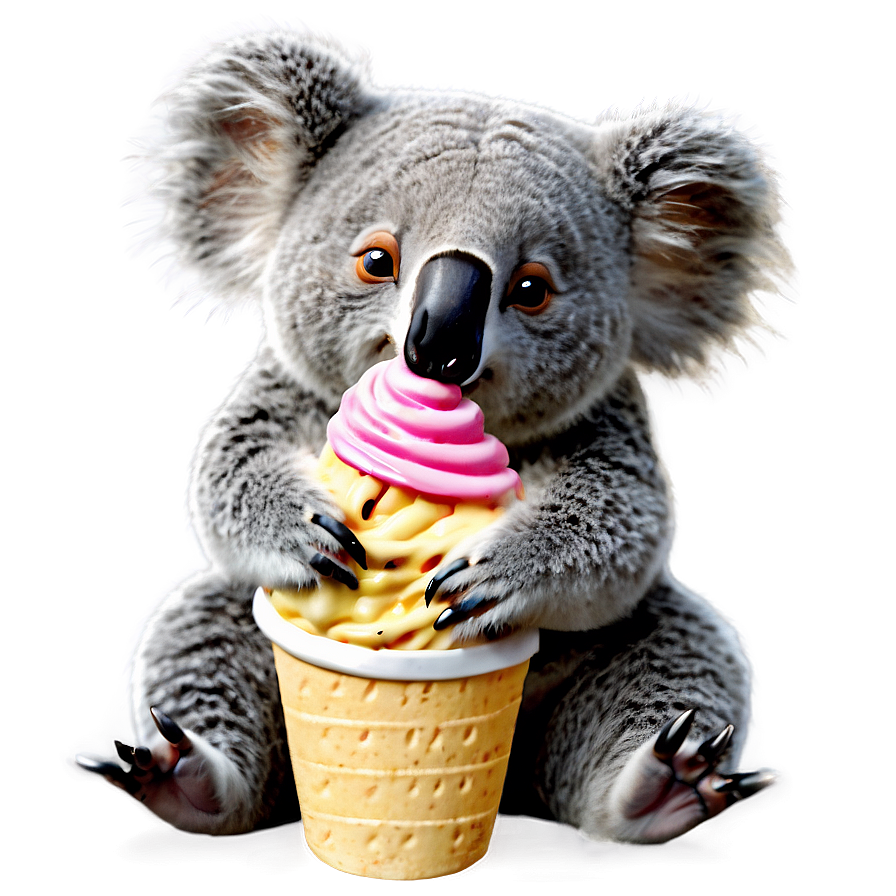 Koala With Ice Cream Png Tcg23 PNG Image