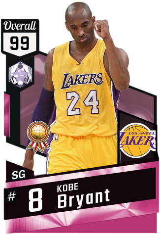 Kobe Bryant Lakers Card Design PNG Image