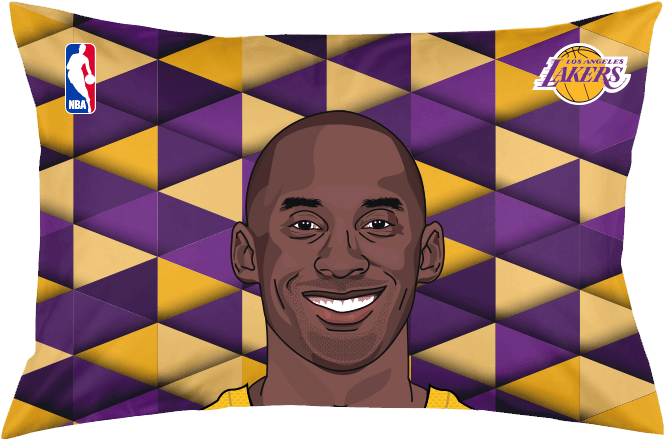 Kobe Bryant Lakers Cushion Design PNG Image