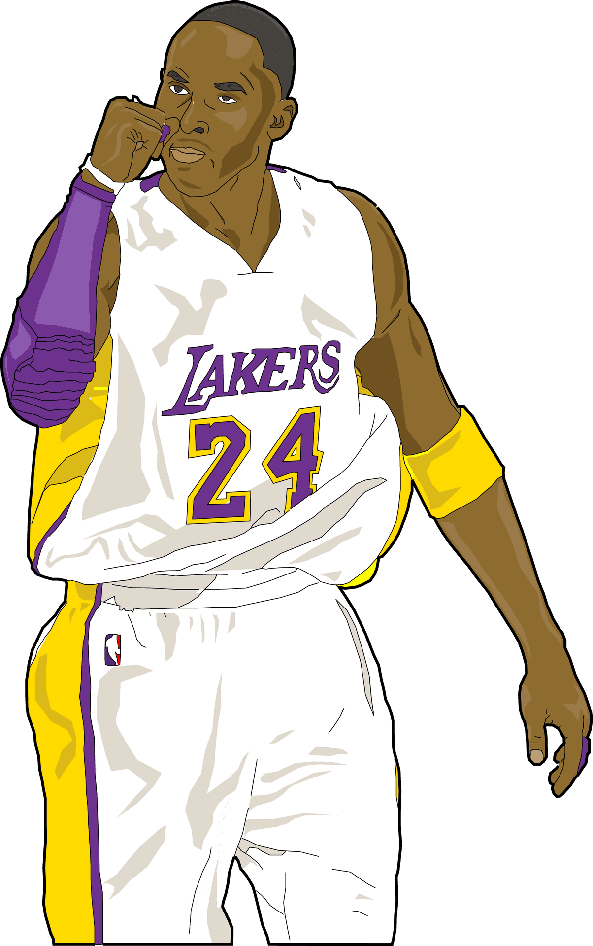 Kobe Bryant Lakers Illustration PNG Image