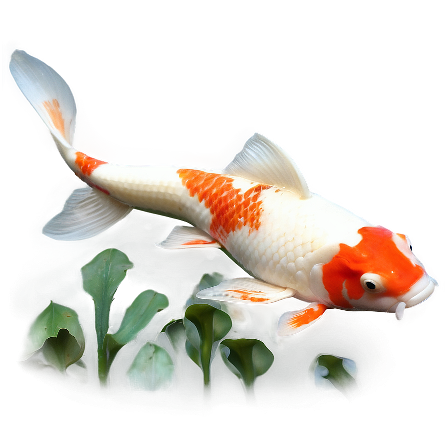 Koi Fish Amongst Lilies Png Otv PNG Image