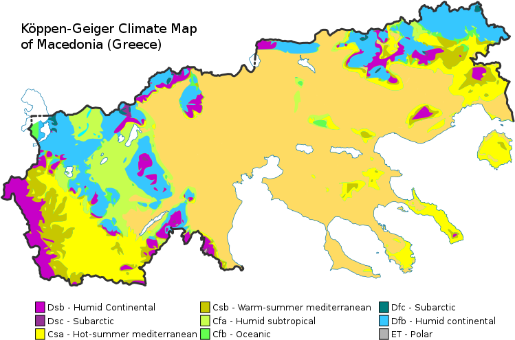 Koppen Geiger_ Climate_ Classification_ Map_ Macedonia_ Greece PNG Image