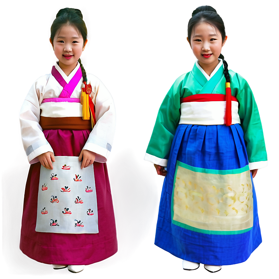 Korea Traditional Dress Hanbok Png Gjo PNG Image