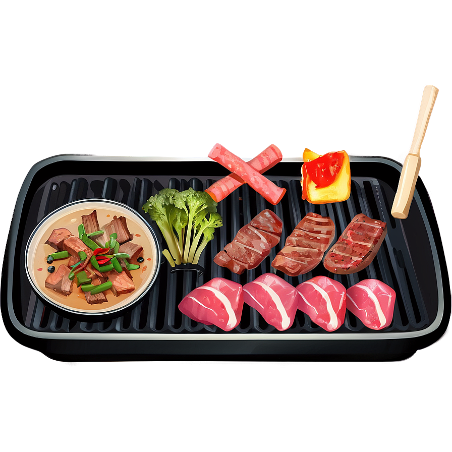 Korean Bbq Grill Table Setup Png 06242024 PNG Image