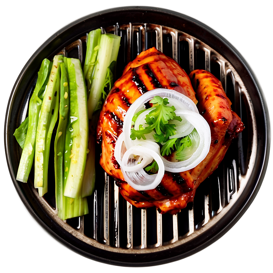 Korean Bbq Grilled Chicken Png Pqc PNG Image