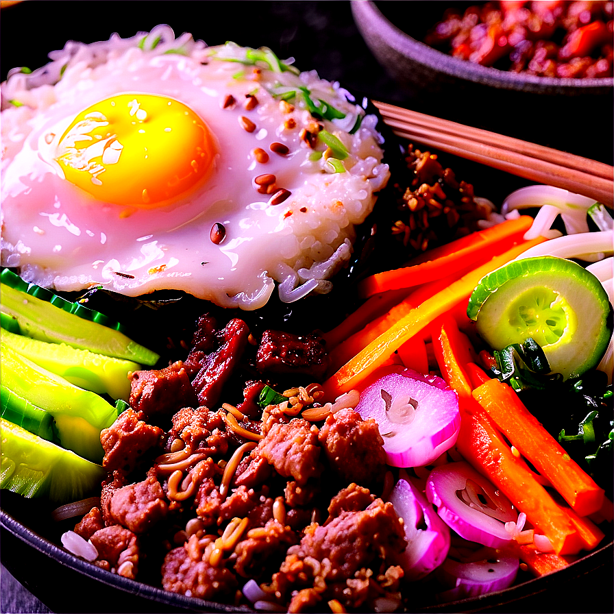 Korean Bibimbap Bowl Recipe Png 13 PNG Image