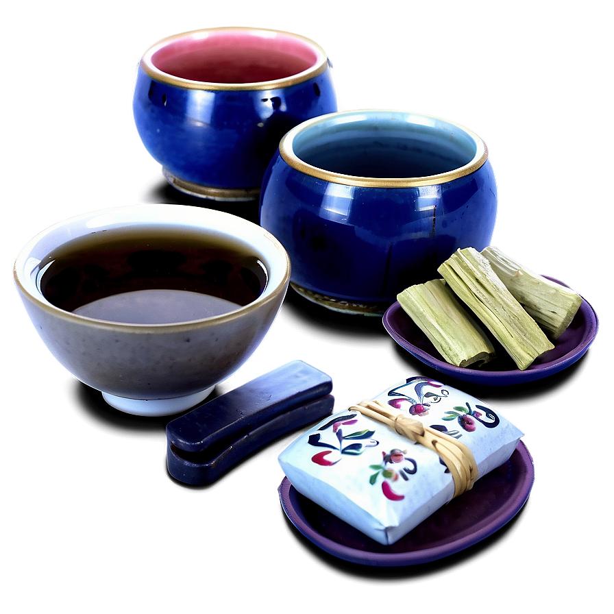 Korean Tea Ceremony Set Png 06242024 PNG Image