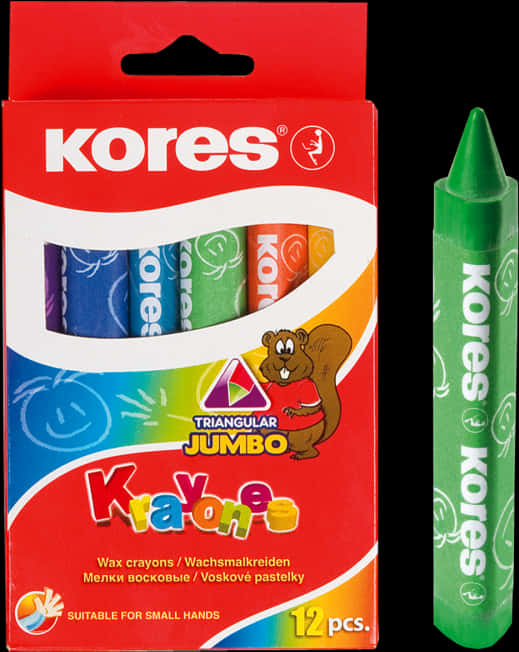 Kores Jumbo Triangular Crayons Pack PNG Image