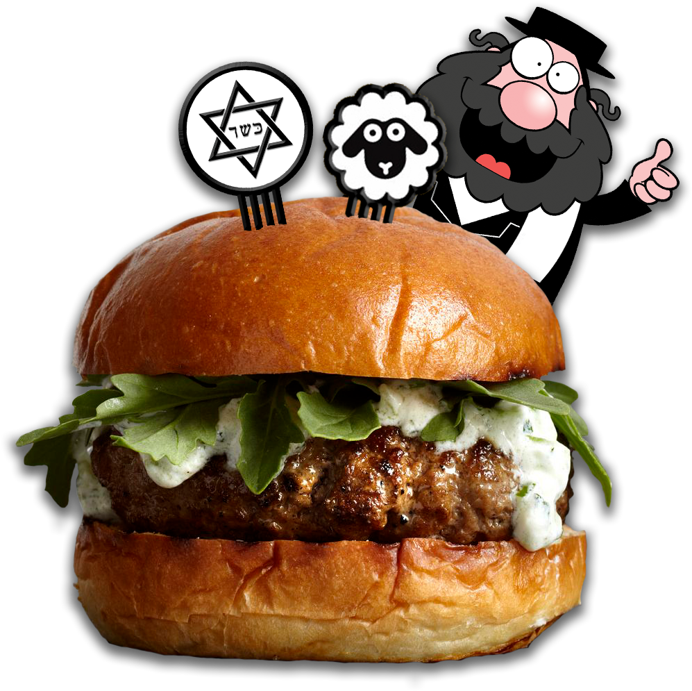 Kosher Certified Hamburger Cartoon Character PNG Image