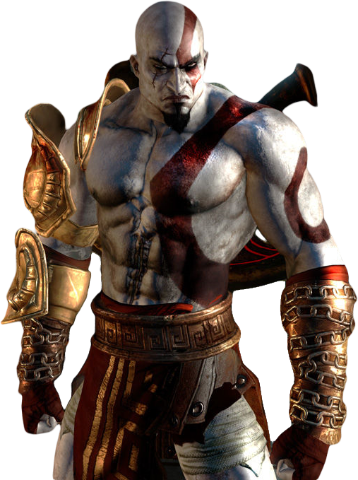 Kratos Godof War Fierce Stance PNG Image