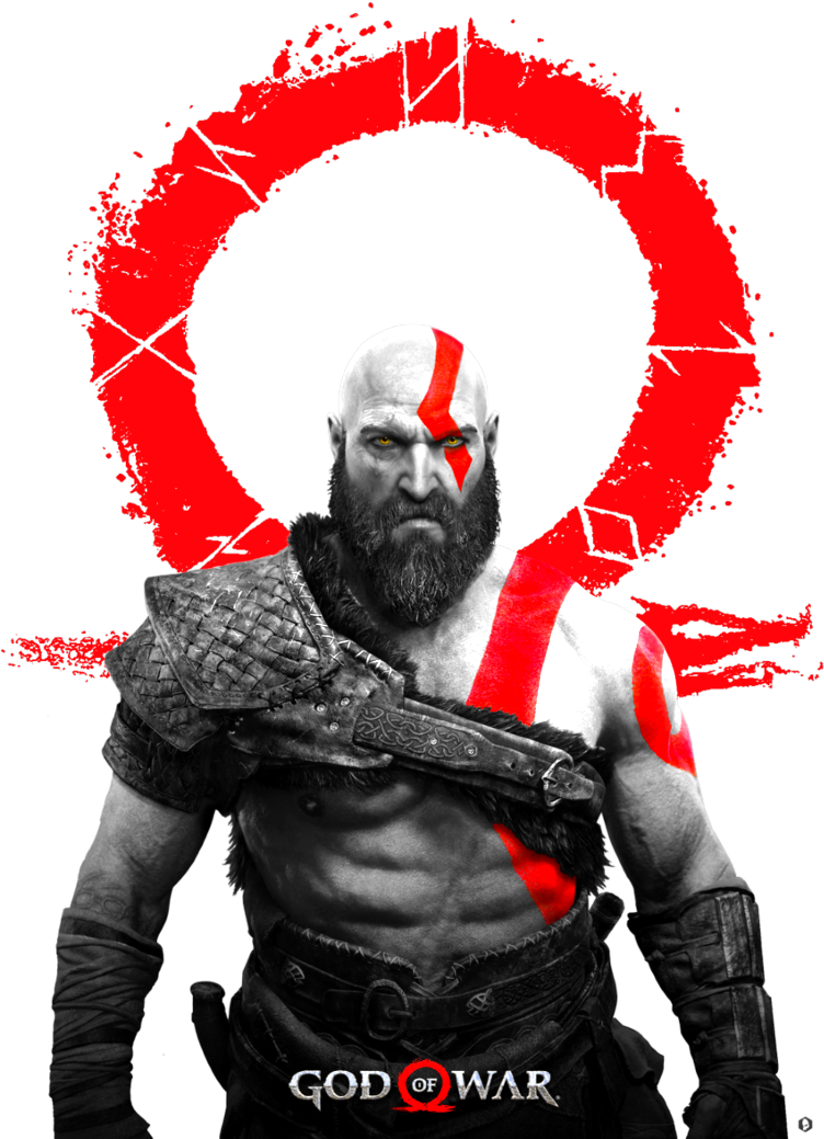 Kratos Godof War Fierce Stance PNG Image