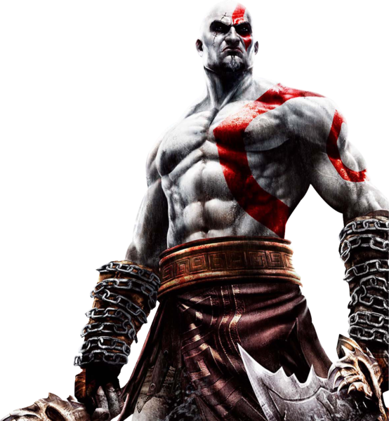 Kratos Godof War Fierce Stance PNG Image