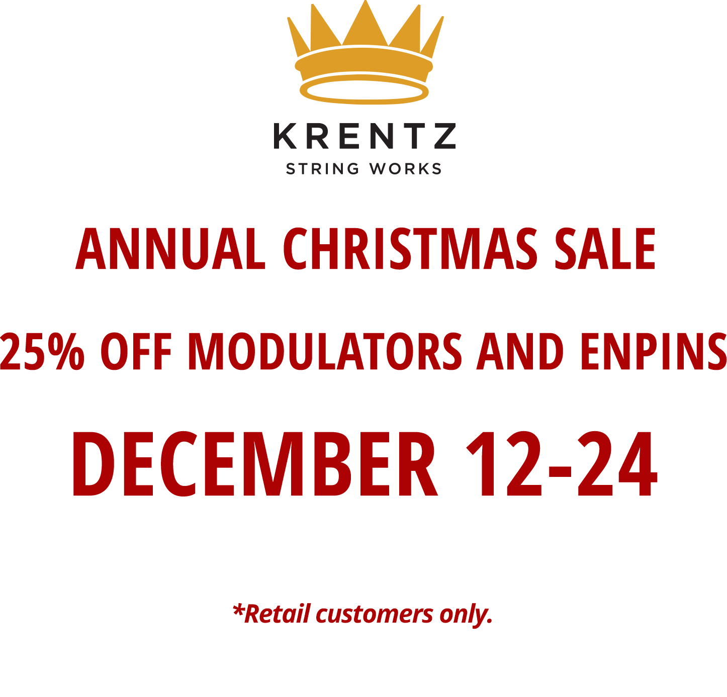 Krentz String Works Christmas Sale Advertisement PNG Image