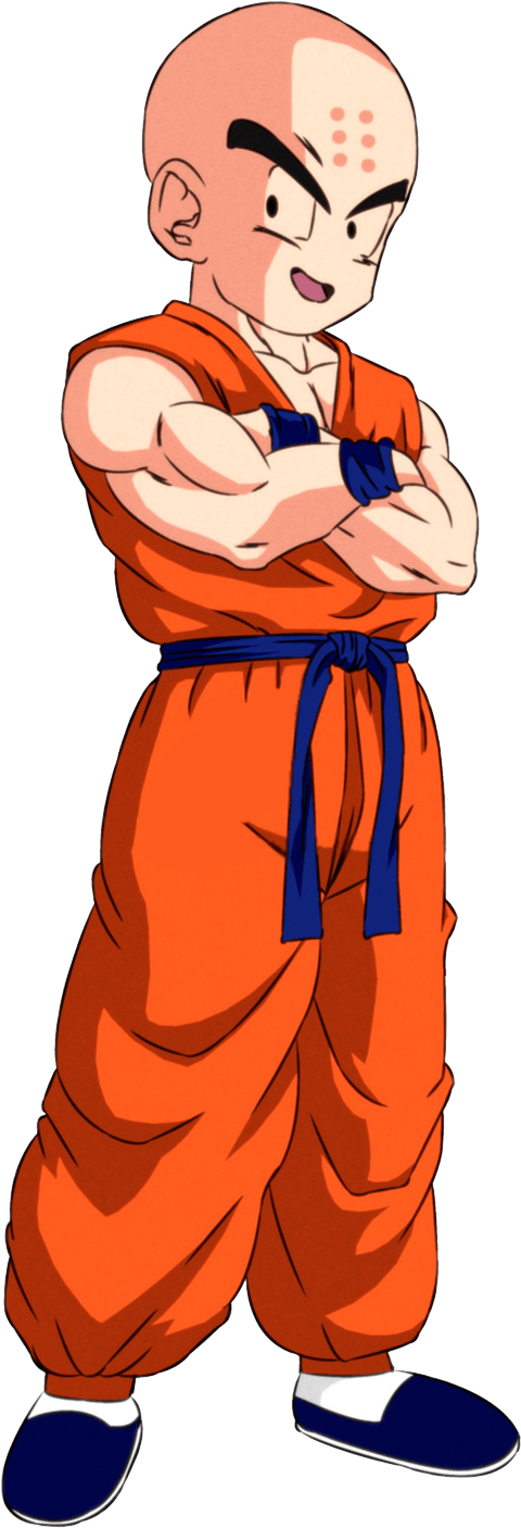 Krillin Confident Stance PNG Image