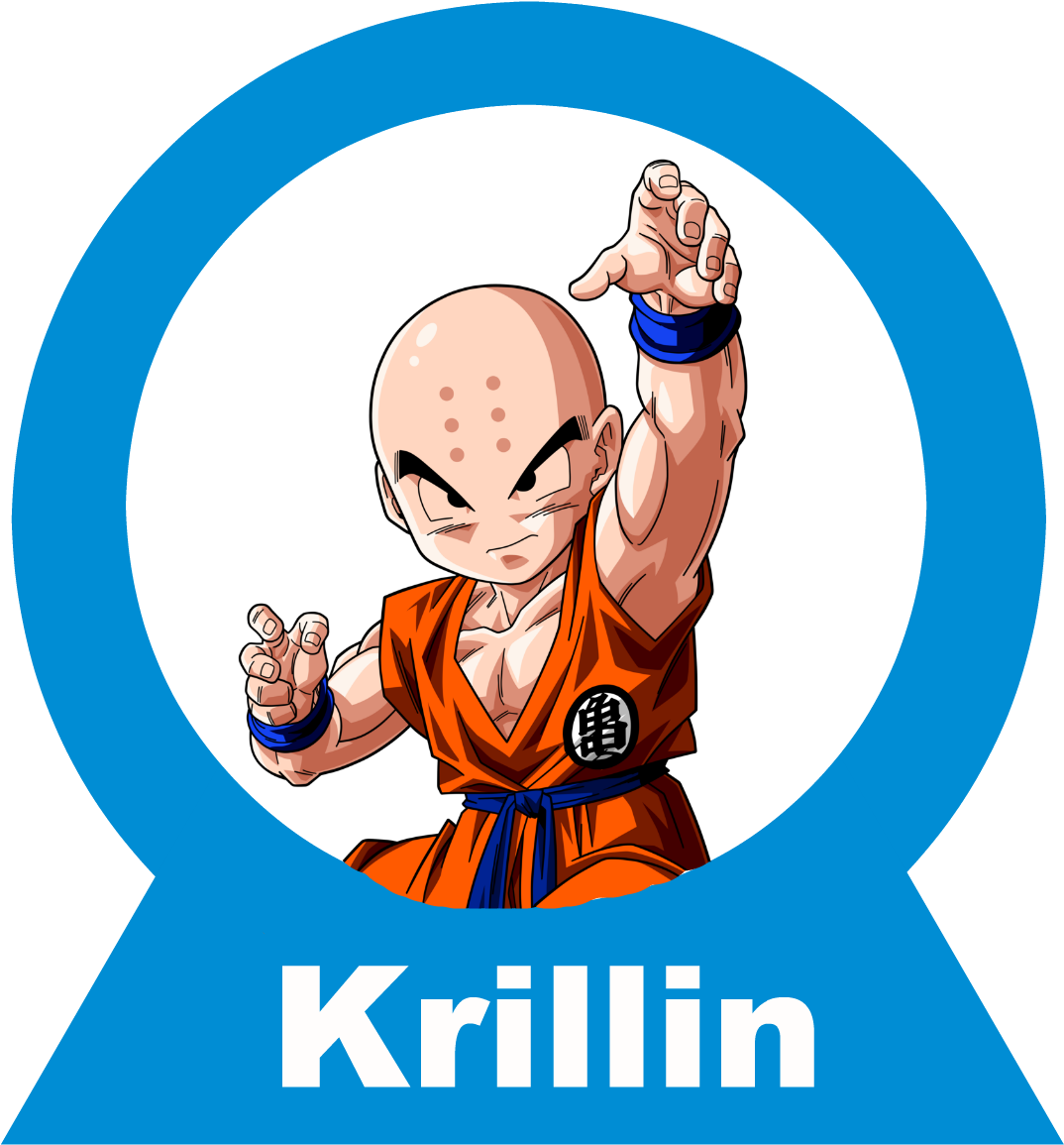 Krillin D B Z Character Pose PNG Image