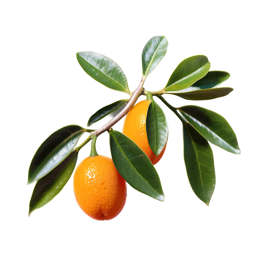 Kumquat Branch Png Lid PNG Image