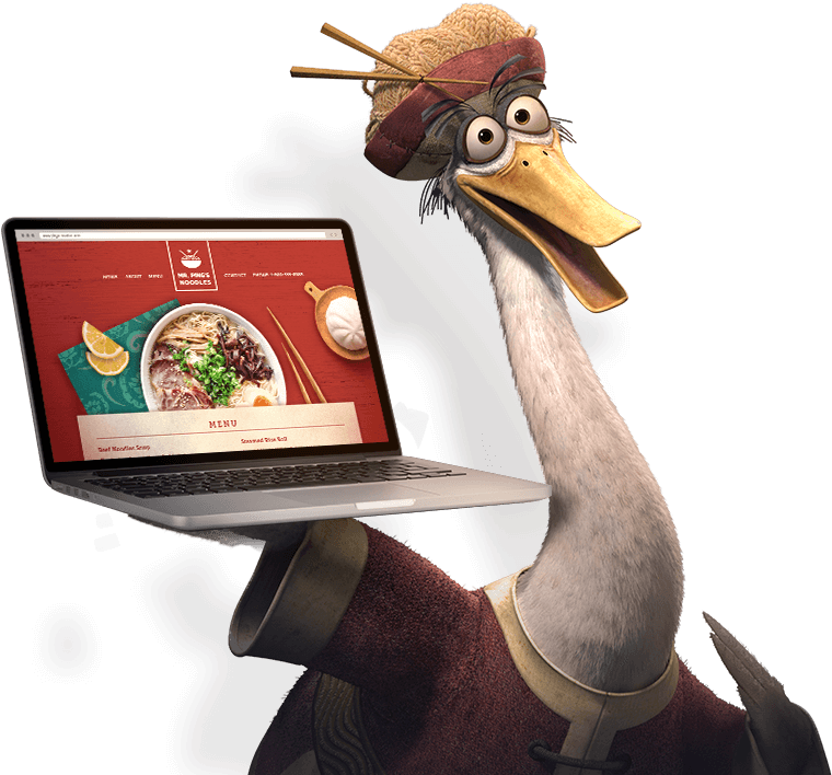 Kung Fu Panda Mr Ping Laptop PNG Image