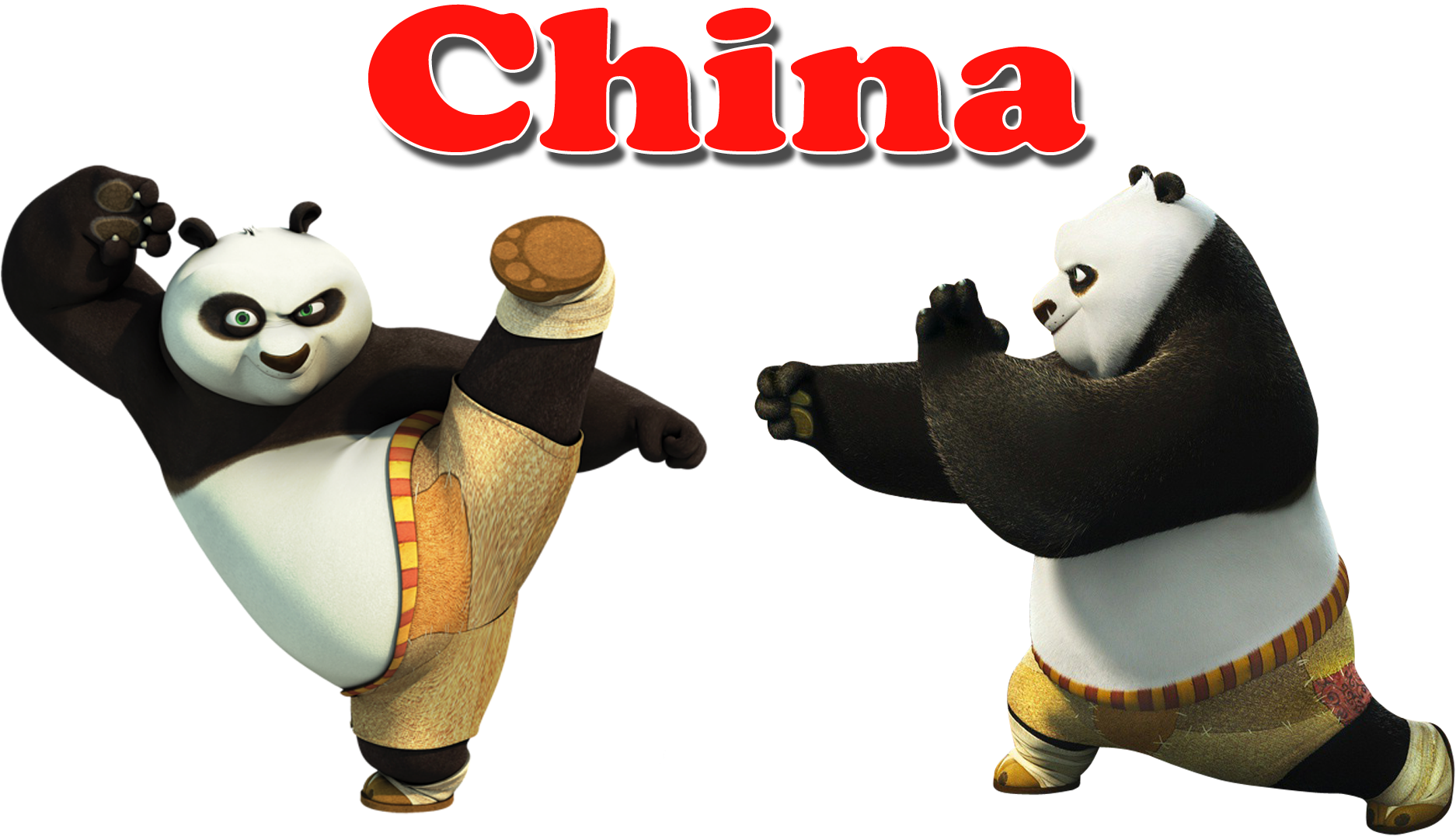 Kung Fu Pandas China Backdrop PNG Image