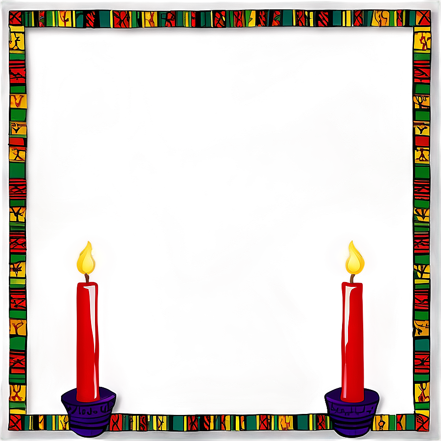 Kwanzaa Celebration Border Png Tek PNG Image