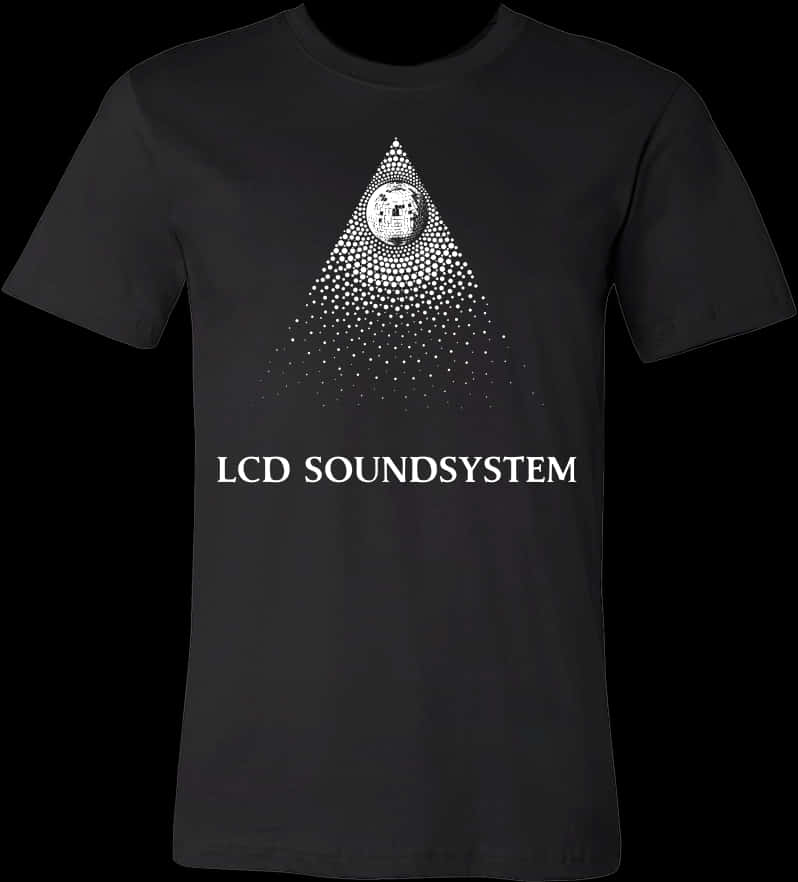 L C D Soundsystem Black Shirt Design PNG Image