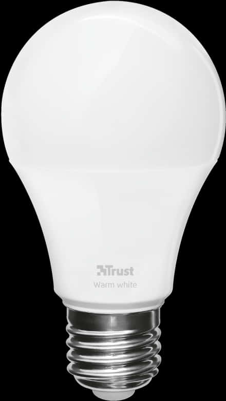 L E D Bulb Warm White Efficiency PNG Image