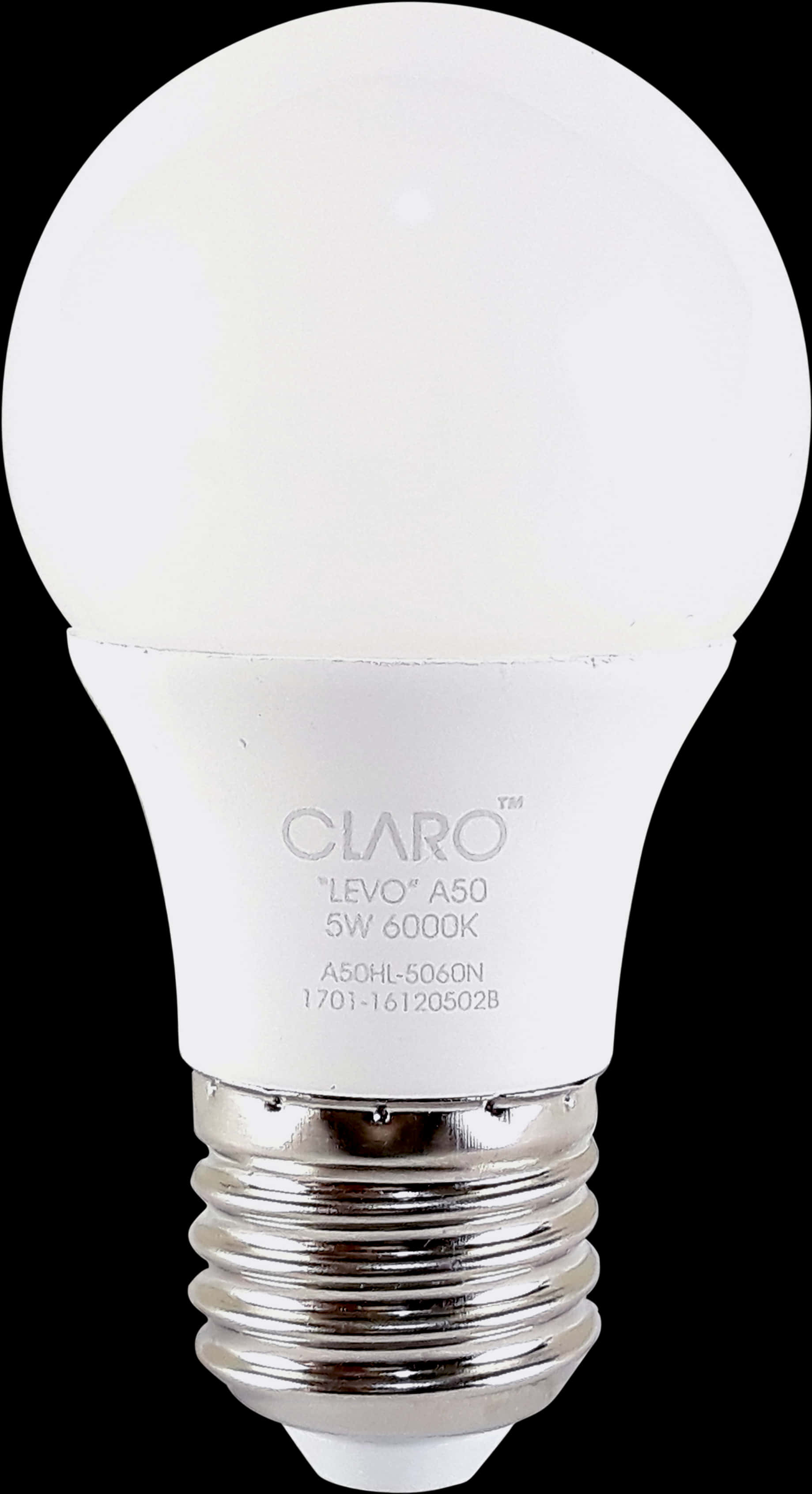 L E D Bulb5 W6000 K Efficient Lighting PNG Image