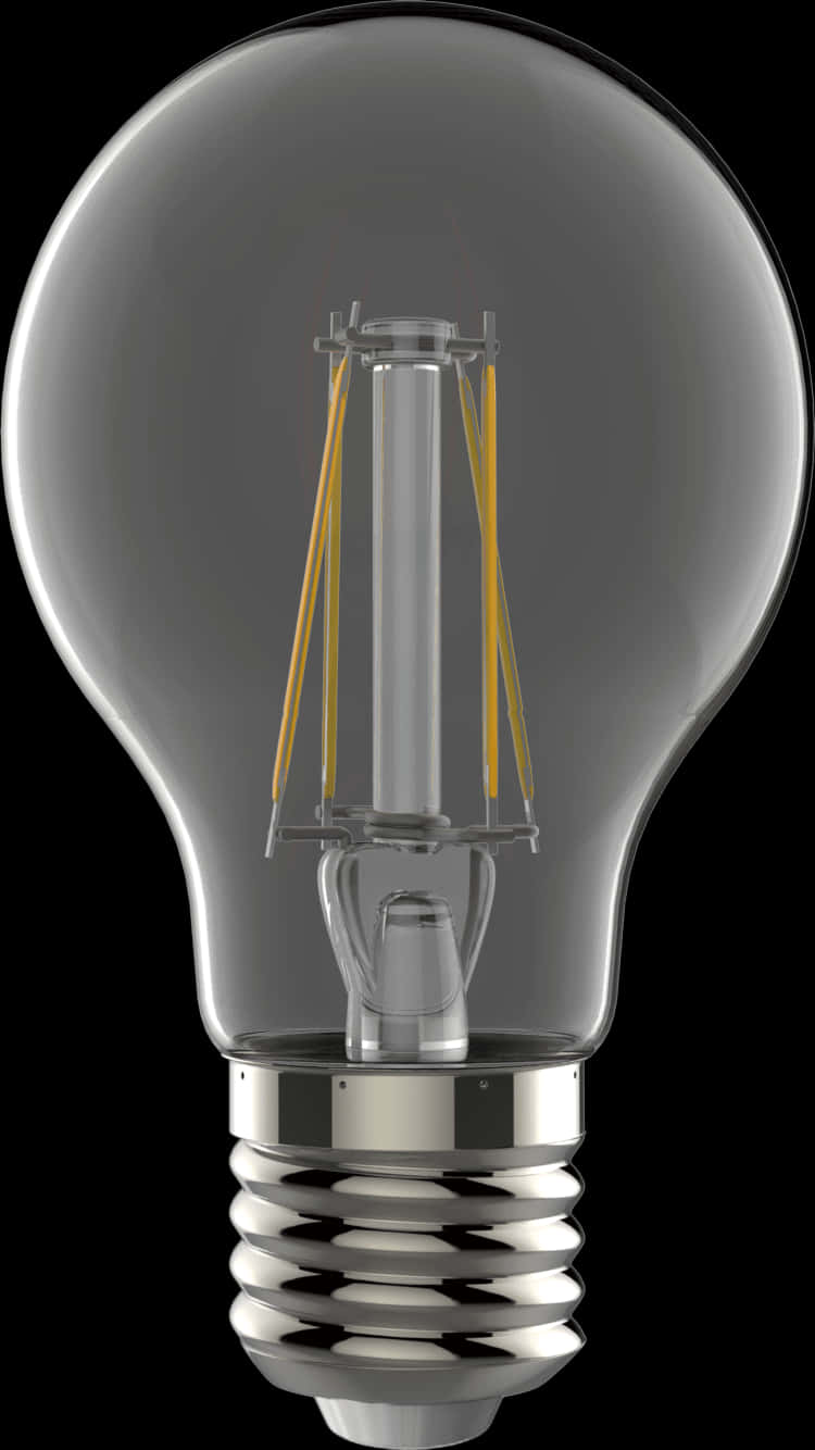 L E D Filament Bulb Illumination PNG Image