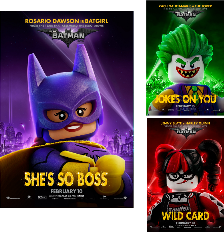 L E G O Batman Movie Character Posters PNG Image