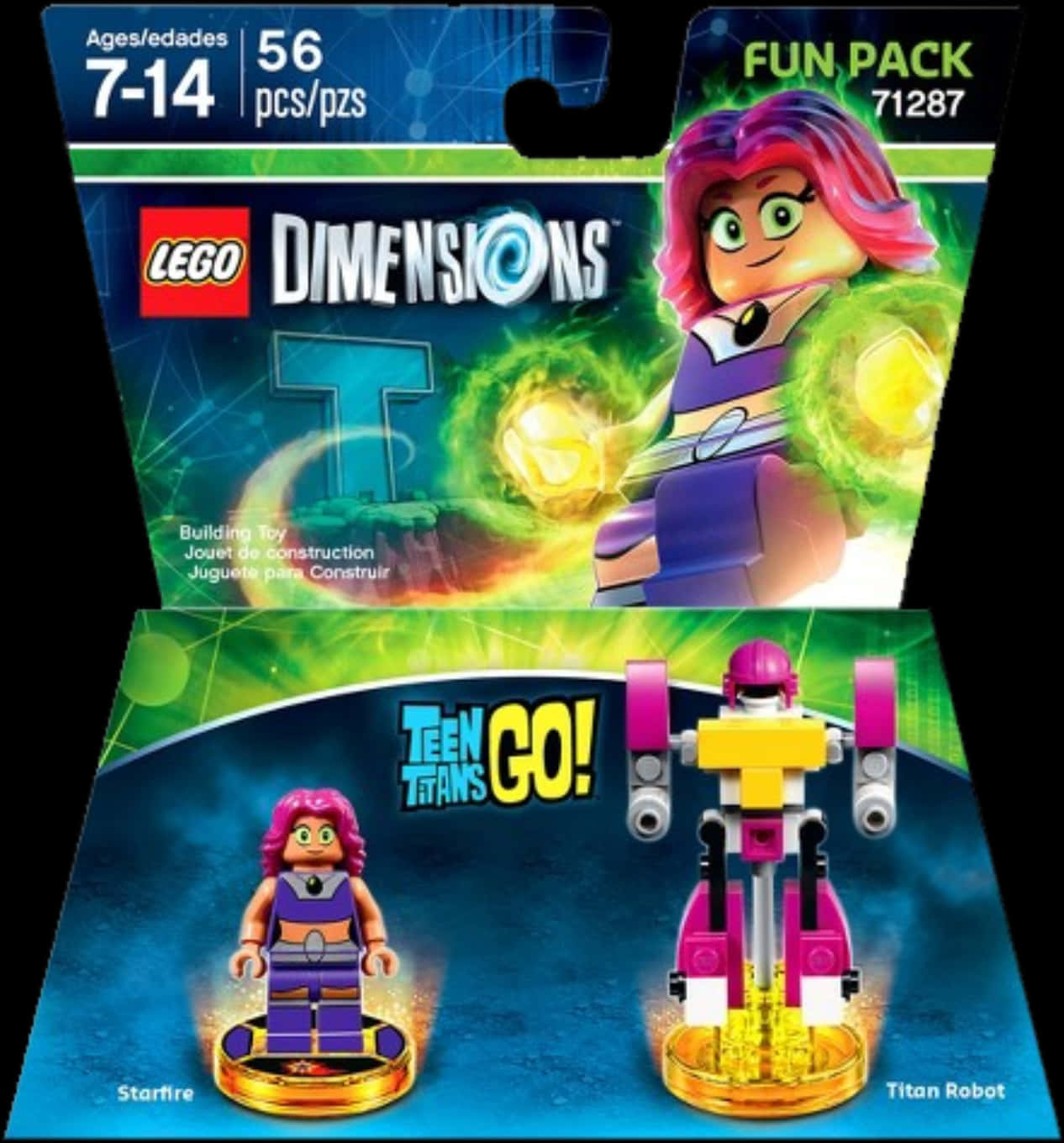 L E G O Dimensions Teen Titans Go Starfire Fun Pack PNG Image