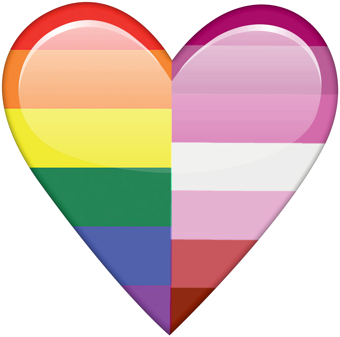 L G B T Q Heart Pride Flag PNG Image