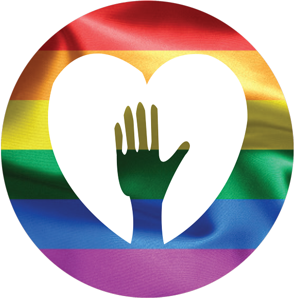 L G B T Q Rainbow Heart Silhouette PNG Image