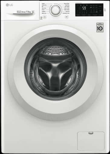 L G_ Front_ Load_ Washing_ Machine_7.5kg PNG Image