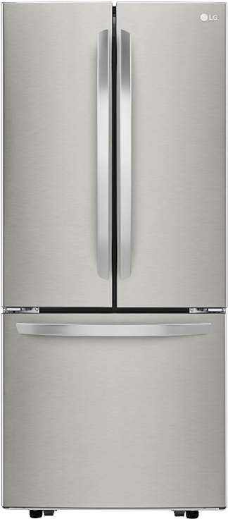 L G Stainless Steel French Door Refrigerator PNG Image