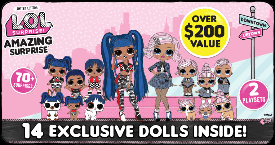 L O L Surprise Amazing Surprise Limited Edition Dolls PNG Image