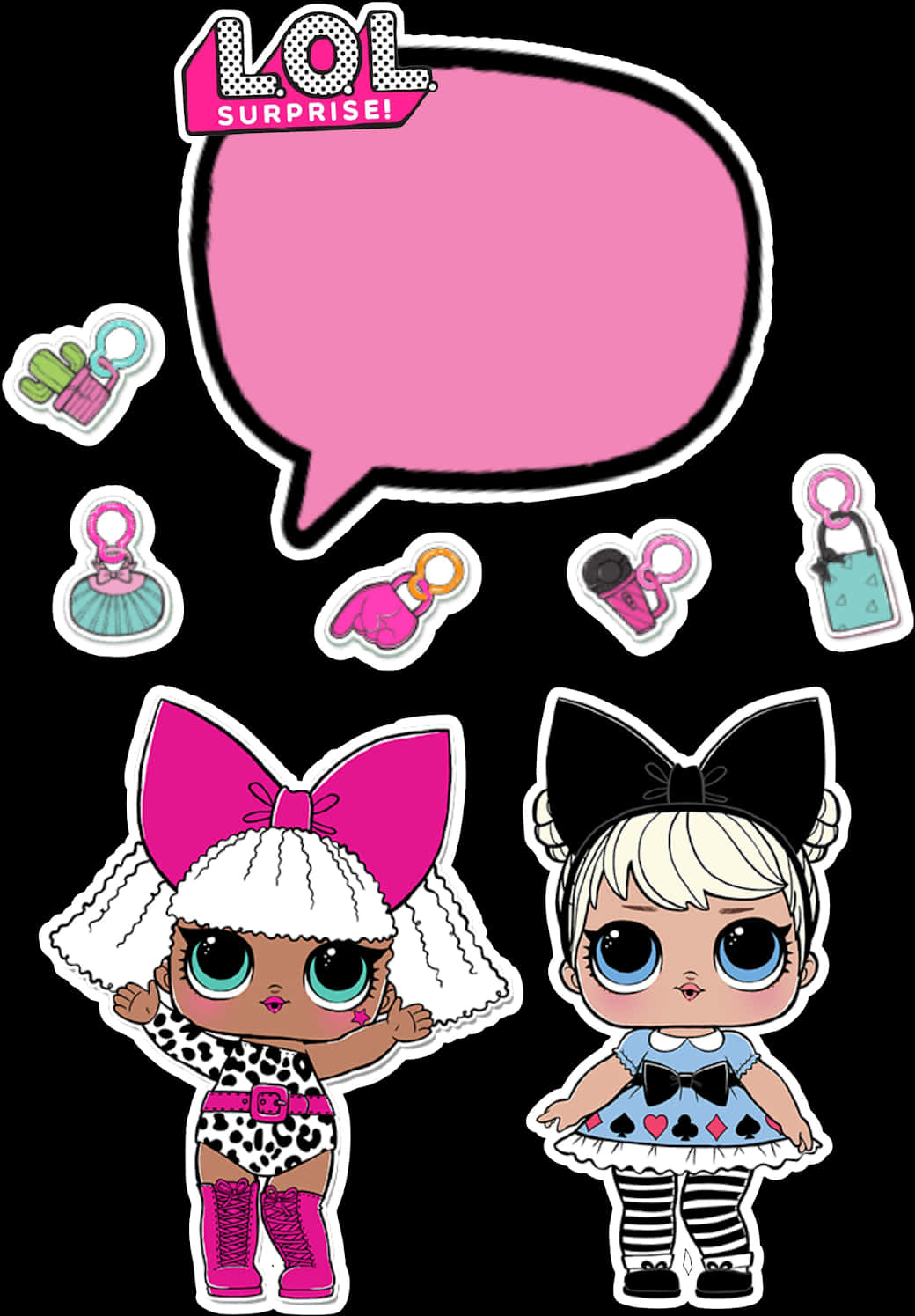 L O L Surprise Dollsand Accessories PNG Image