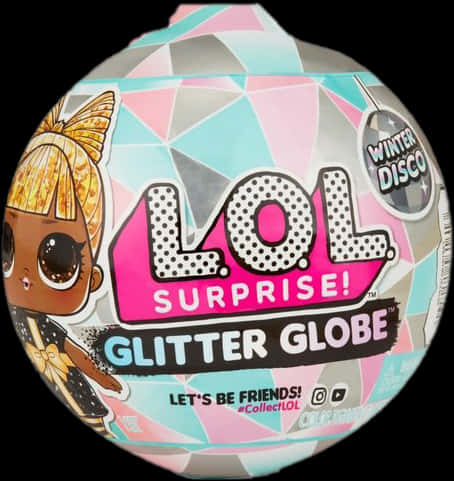 L O L Surprise Glitter Globe Packaging PNG Image