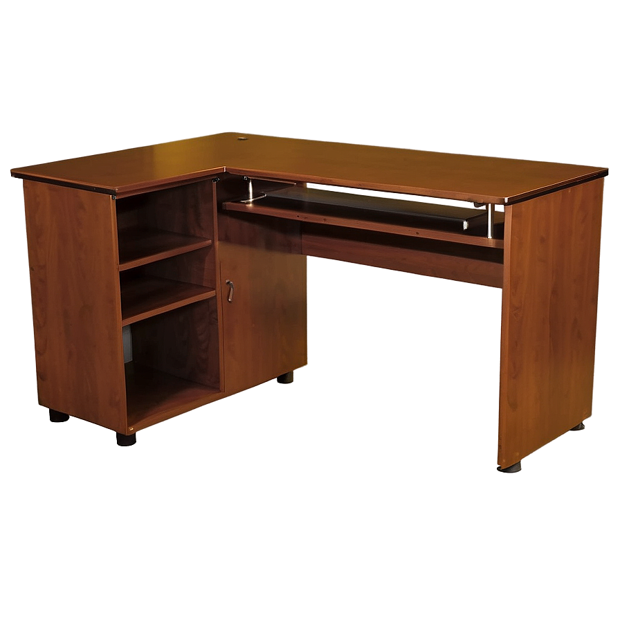 L-shaped Computer Desk Png Hjs PNG Image