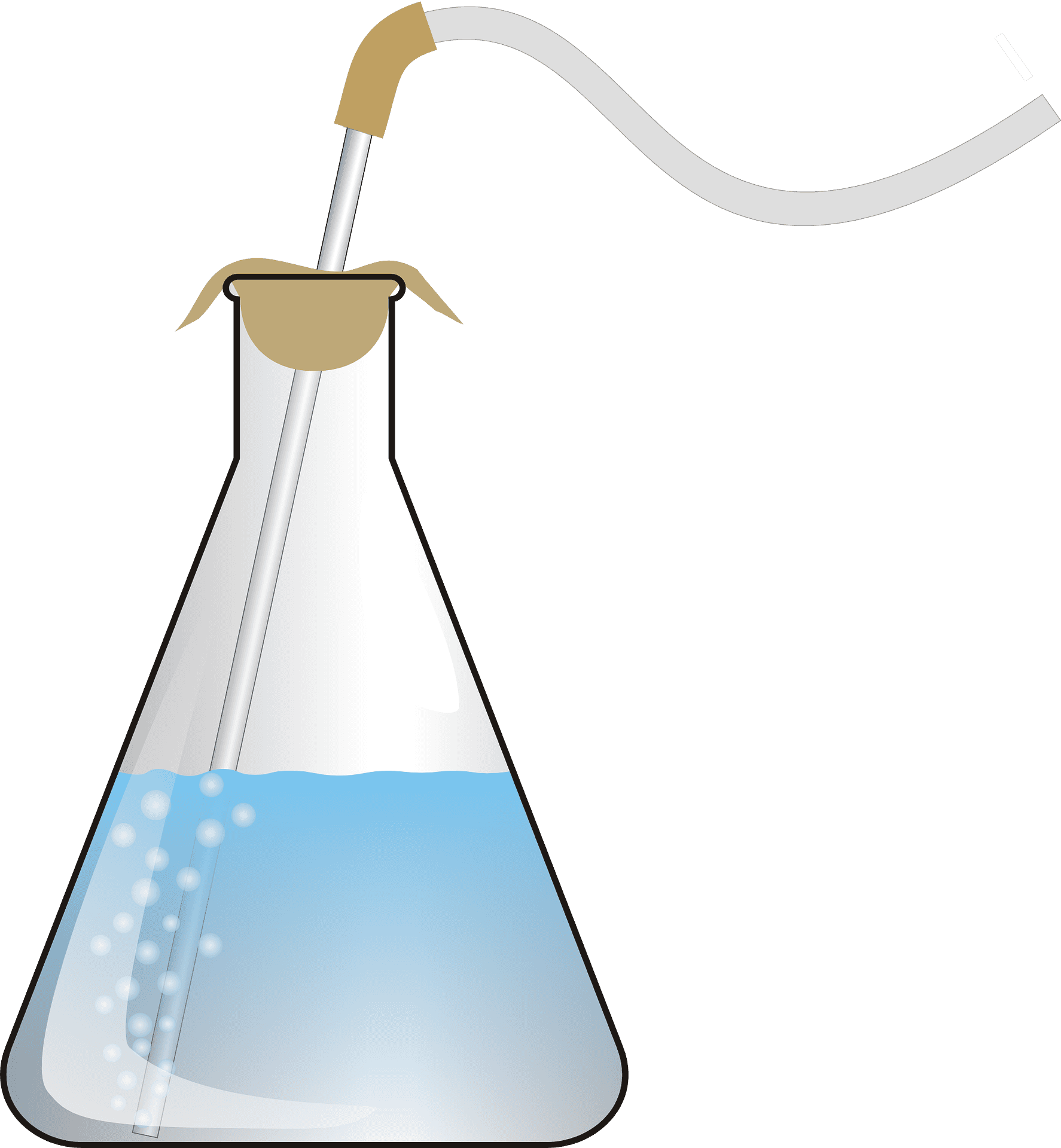 Laboratory Flask Distillation Process PNG Image