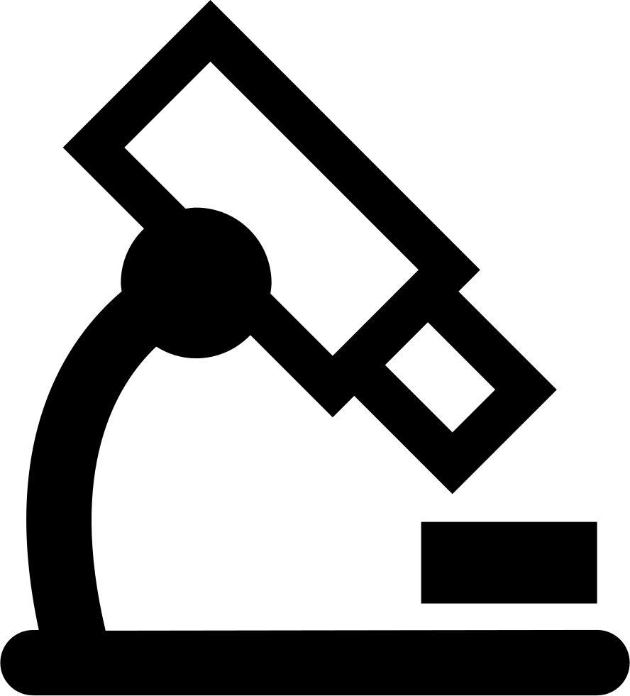 Laboratory Microscope Silhouette PNG Image