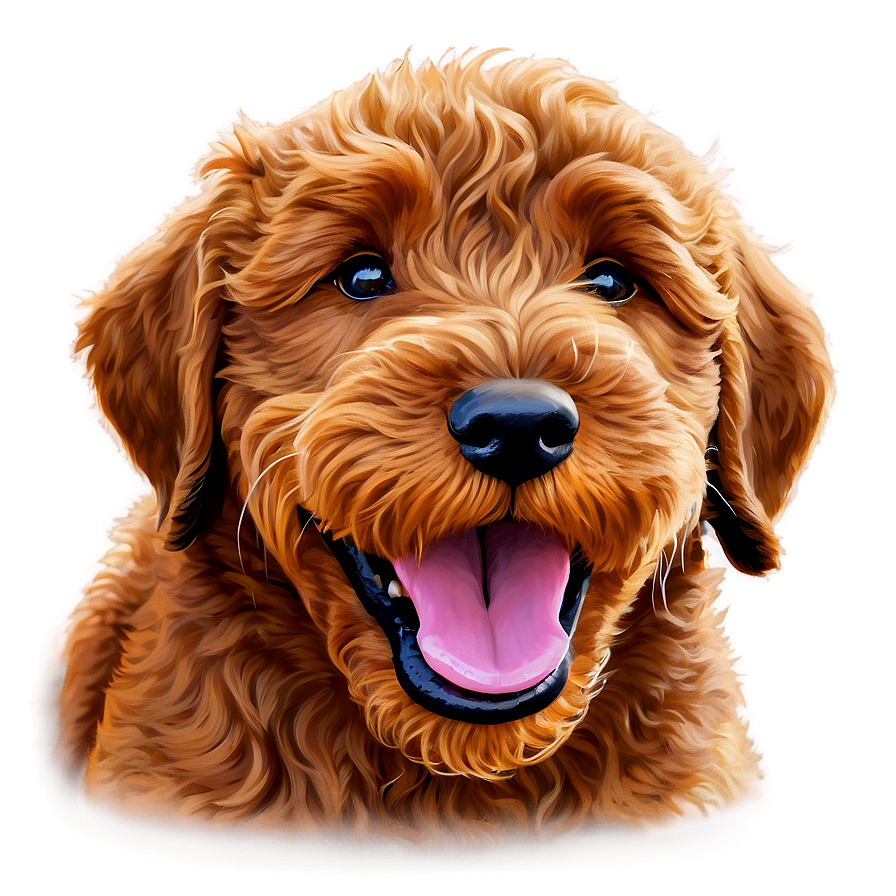 Labradoodle Puppy Yawn Png 8 PNG Image