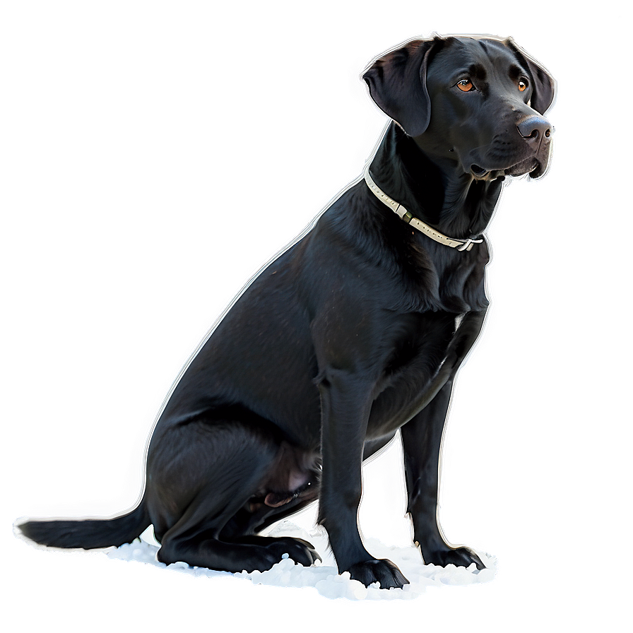 Labrador In Snow Png Sal PNG Image