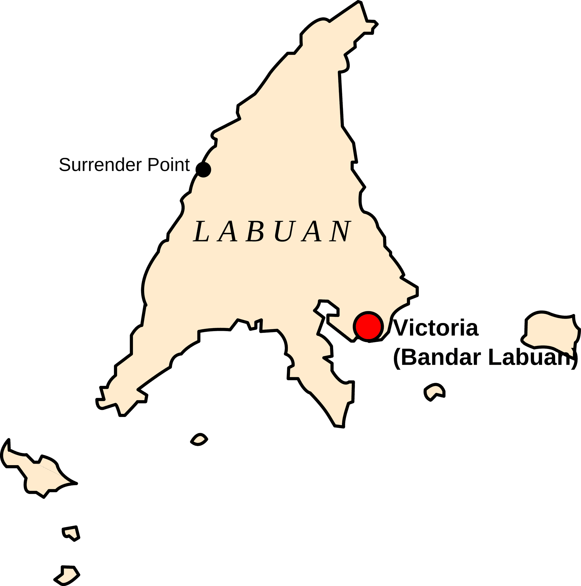 Labuan Island Map Malaysia PNG Image