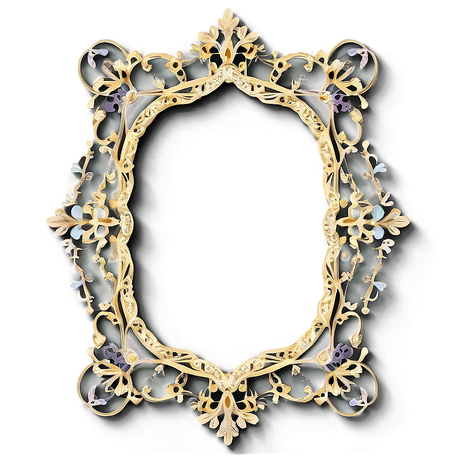 Lace Decorative Frame Png Sgd46 PNG Image