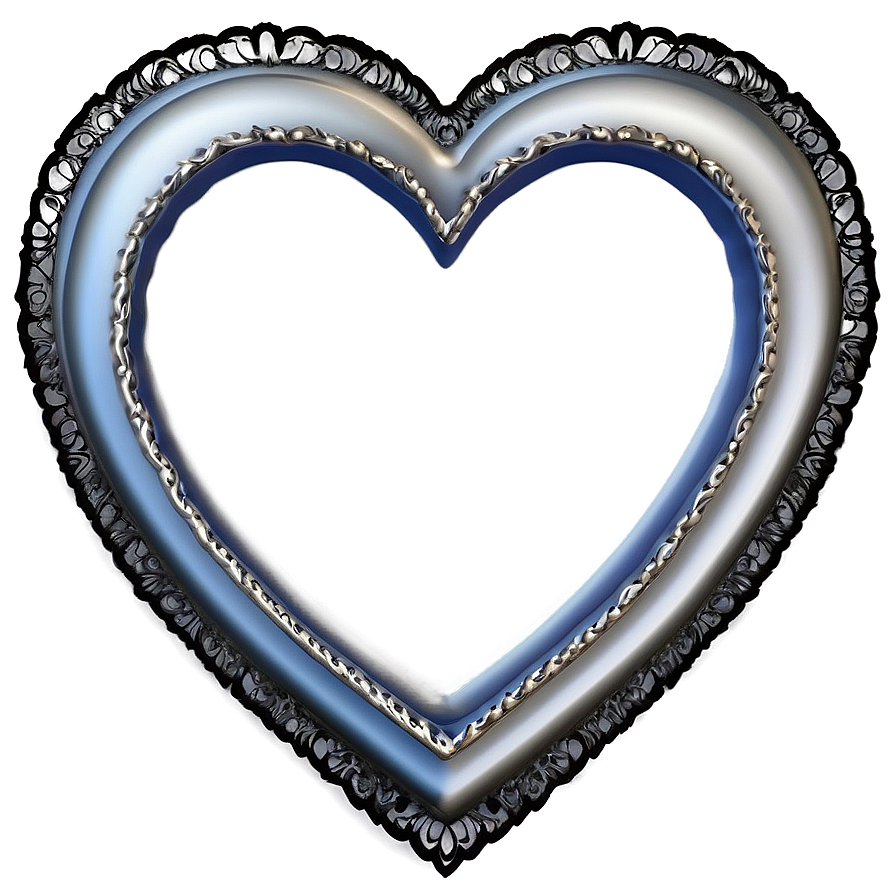 Lace Heart Frame Png Fnp PNG Image