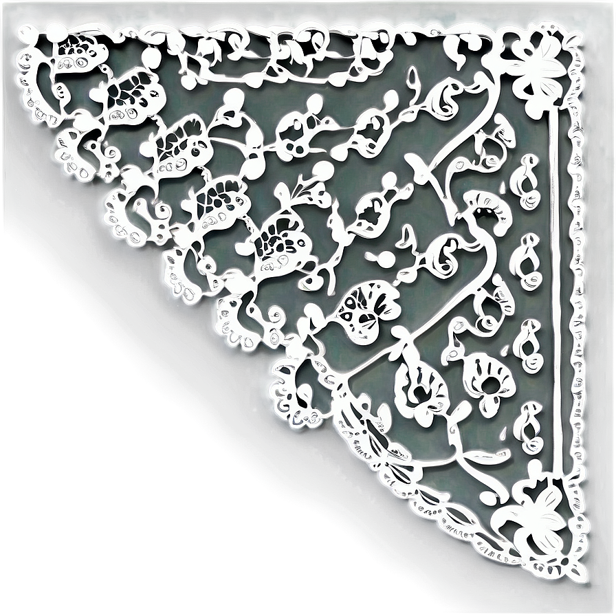 Lace Pattern Corner Png Xrn PNG Image